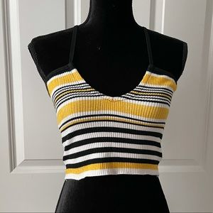 Forever 21 Yellow Tie Top